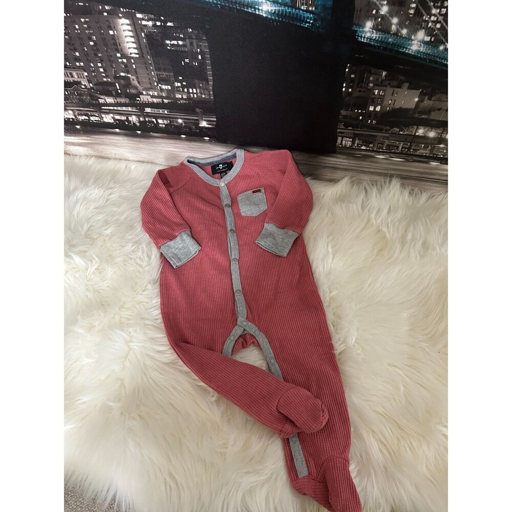 7Seven For All Mankind Footed Baby Onesie Sz. 6-9 Months